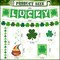 30 Pcs St Patricks Day Decorations Lucky Banner Shamrock Garland and Spiral Ornaments Decor for Home Saint Patrick Party Supplies